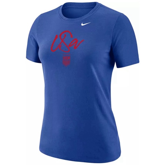 New ~‎ Nike ~ Women's USWNT
2023 Script Blue Soccer T-Shirt - Picture 1 of 4